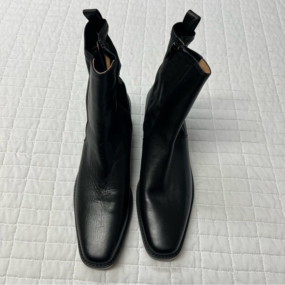Madewell The Idris Ankle Boot in True Black Leather Size 9 NWOB - Picture 12 of 12